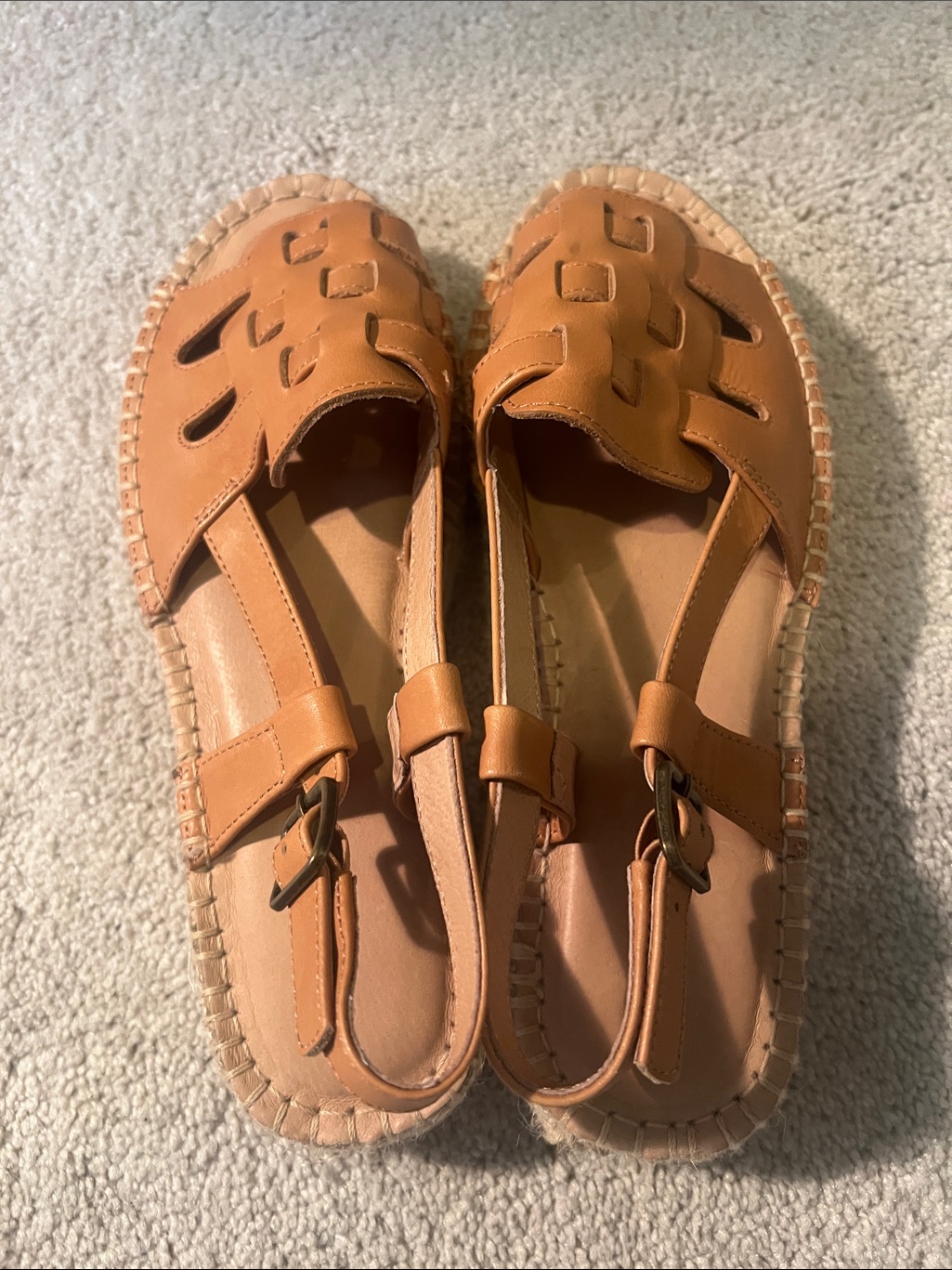 Soludos Sanibel Fisherman Sandals, Leather, Espadrille, Size 7 — image 2 of 5